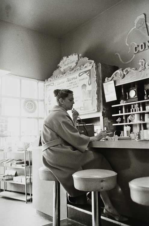 A woman at a Memphis diner photographed by William Eggleston
