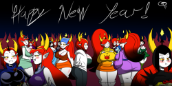 chillguydraws: Sending off the year with my final piece to the Year of the Hekapoo. send me to this paradise!!!!! &lt;3 &lt;3 &lt;3 &lt;3