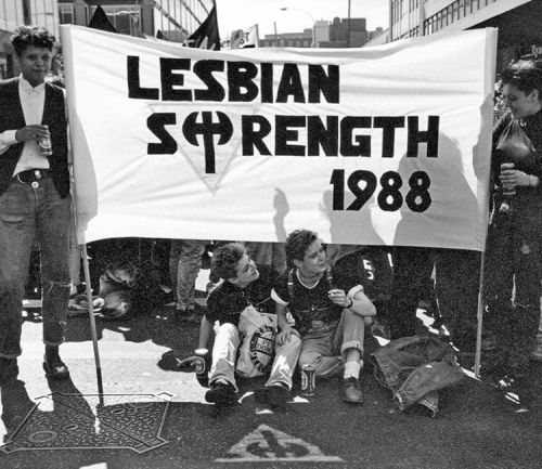 lgbt-history-archive:“LESBIAN STRENGTH 1988,” Gay & Lesbian Pride Parade, London, United Kingdom