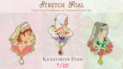 gemgoddesses:We’ve almost reached the 2nd Stretch Goal for the Goddesses of Summer Enamel Pin Kick