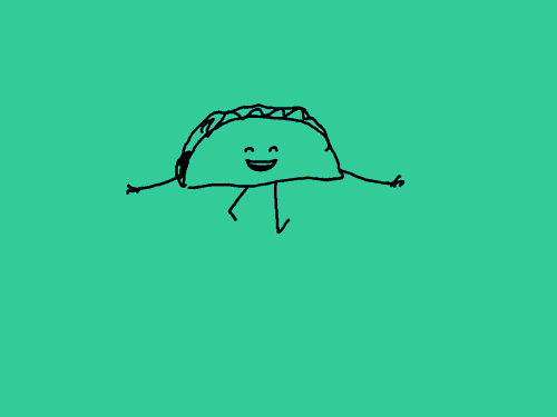 clichesandhelado:  - Un taco, siendo cool por la vida.