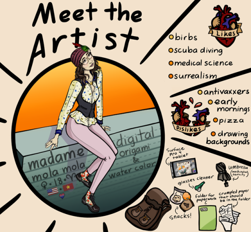 I was having art block so I decided to do a quick meet the artist meme&hellip;which then turned 