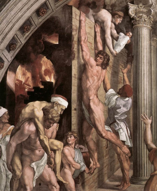 Incendio di borgo e dettaglio  - Raffaello, Musei Vaticani