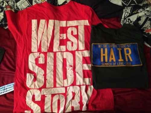 Broadway show shirts available for trade/saleAsking $10 per shirt, plus $3 shipping. The more you bu