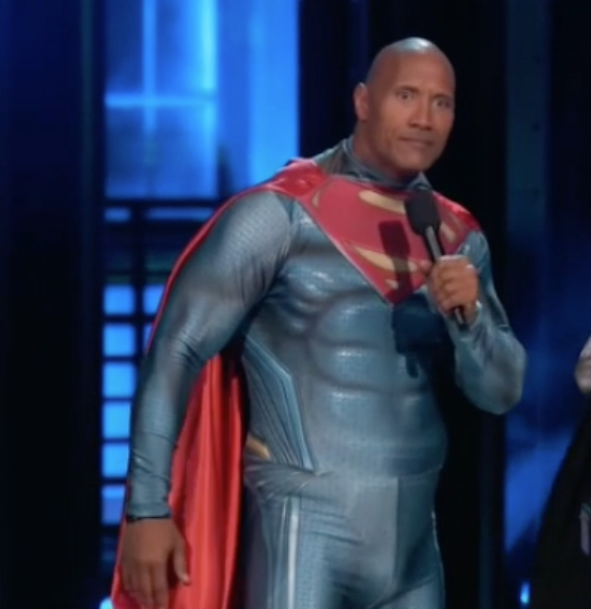 buzzfeeduk:  The Rock Dressed Up As Superman And We Need To Talk About His Bulge