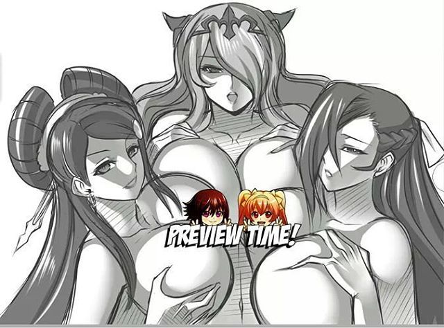 jadenkaiba:  Preview WIP Sketch  Fire Emblem Fates Boobylicious Trio  Orochi, Camilla