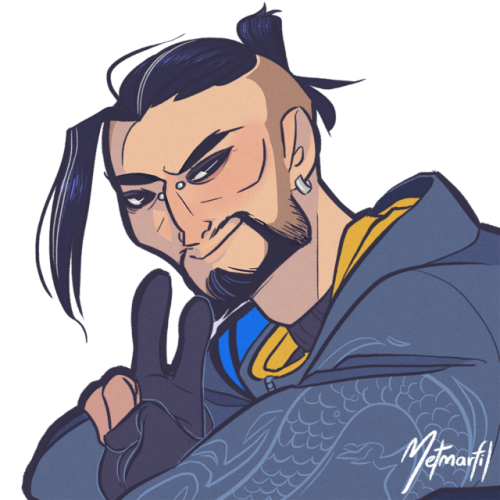 metmarfil:A Casual cutiepie Hanzo, commissioned for @killermilk Ko-fi