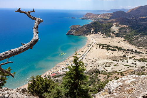 You have to climb high to see that beauty, too.View from Tsambika hill, Rhodes 2018.