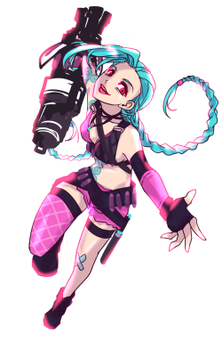 twilightrayne:  league-of-legends-sexy-girls:  Jinx http://www.pixiv.net/member_illust.php?mode=medium&amp;illust_id=39016542  I will reblog any Jinx piece i see, i have too. :3  LET&rsquo;S BLOW THIS CITY TO ASHES