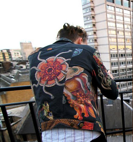 shitmattywears:   Vivienne Westwood Anglomania Denim Jacket Classic Sea Creatures
