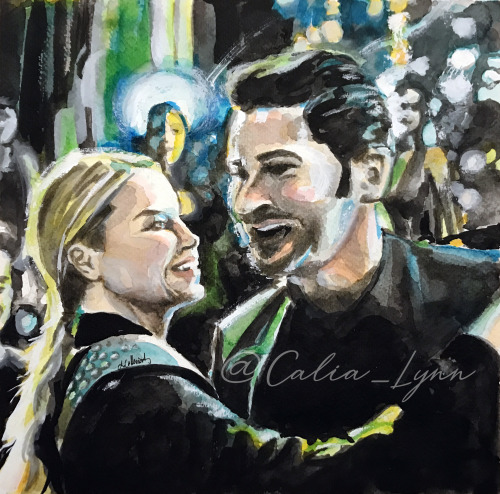  I’ve wanted to paint this Deckerstar dance from Lucifer S2E9 (the “Homewrecker” e