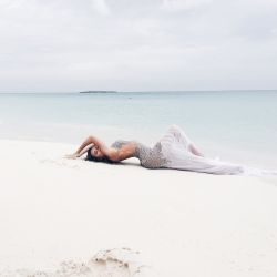 Mermaid vibes at my shoot today in Bahamas with @byjamiebruce - Wearing @myraphelita by cindyprado