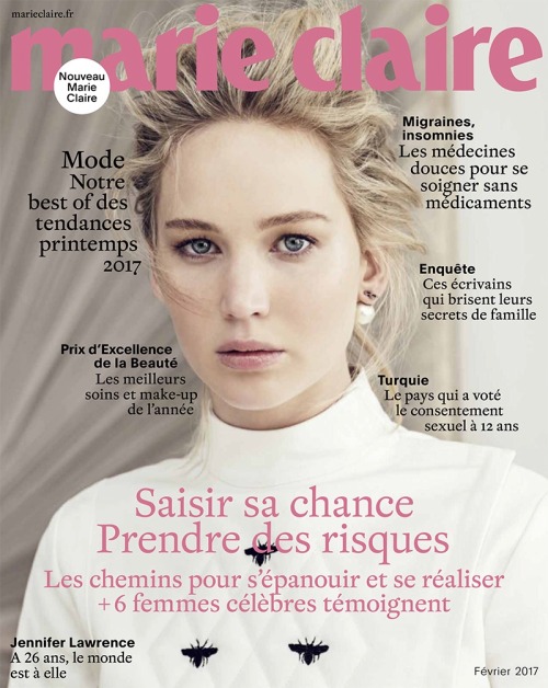 Jennifer Lawrence by Sebastian Kim for Marie Claire France  