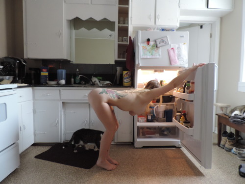 taylorrose-xx:  I found a feature on my camera that takes a picture every 30 seconds until I press the shutter again (or the camera dies). I figured I would test it while making chocomilk. Felix decided to join xx