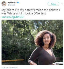 kingjaffejoffer:  http://xonecole.com/parents-made-think-white-whole-life-now-im-reclaiming-blackness/  This is sad. Everyone deserves to know where they came from. Her mother wildin tho, she really sold that &ldquo;distant darkskin relative&rdquo; thing