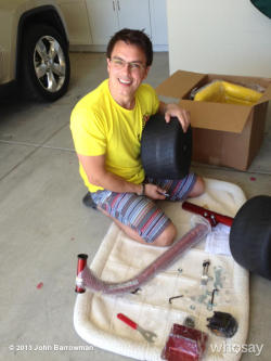 the-absolute-funniest-posts:  thefrogman: John Barrowman putting together and riding an adult Big Wheel. Because he can. [whosay] [h/t: doctor-who-forever-com]