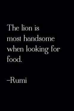 Rumi’s pretty poignant. Wonder what