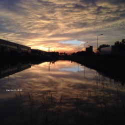 Today&rsquo;s sunset in Amsterdam