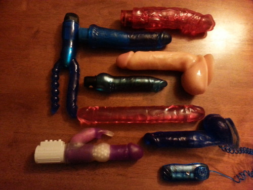 maturelesbian: What a great toy collection!! ♥ Sandra was sure it was for show, but seeing it all 