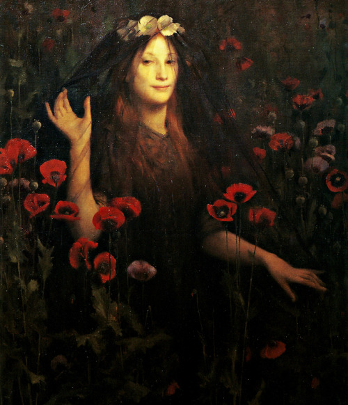 starrywisdomsect: Death the Bride  (1895) Thomas Cooper Gotch (1854-1931) Oil on canvas.