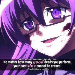 awesomeanimeprincessthings:  From Akame Ga