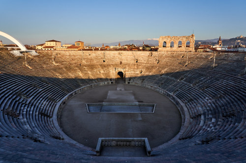 Verona by barnyz Verona, the old Roman arena (now an opera venue in the summer) early in the morning