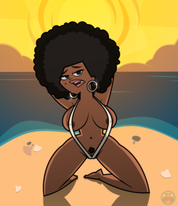 ellissummer: Comm. Beach Time with Leshawna