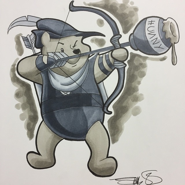 Tubby little archer all stuffed with fluff
‘Nuther #NYCC commission #winniethepooh #greenarrow