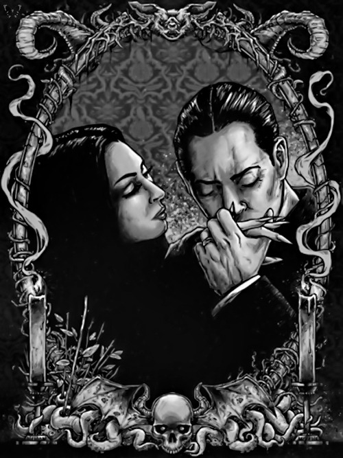 whitesoulblackheart:Gomez and Morticia Addams by Godmachine ©Website / Facebook