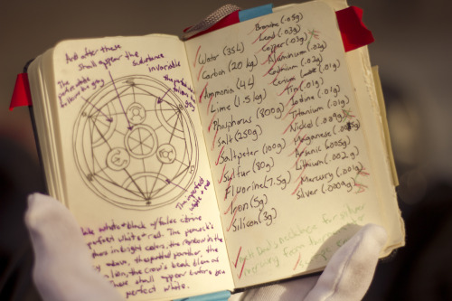 vantasticmess: vantasticmess: Edward Elric’s Alchemy Notebook Edward Elric | Photographer In F