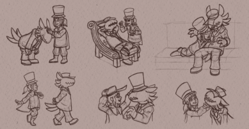 raxinite:  The previous dump whet my appetite for cute/silly little interaction doodles between the 