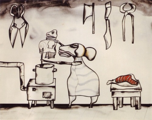 The animated Ubu et la grande Gidouille (1979), by Polish artist, Jan Lenica. Based on (one of my he