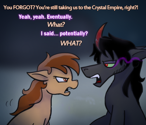 ask-king-sombra:  amazing wow A+++ no breaks on the great train choo choo  Apply hoof directly to forehead.