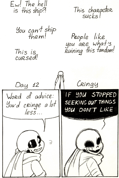 Inktobertale Day 12: Cringy