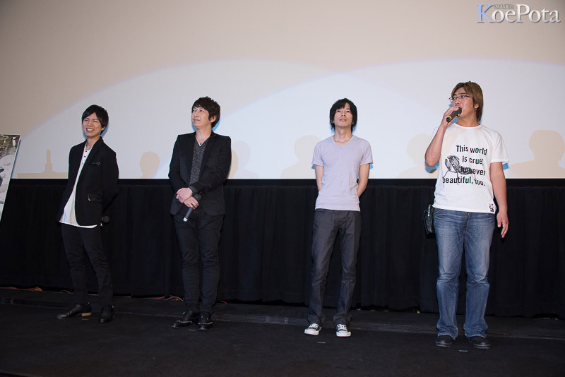 Kamiya Hiroshi (Levi), Ono Daisuke (Erwin), Isayama Hajime, and Araki Tetsuro made