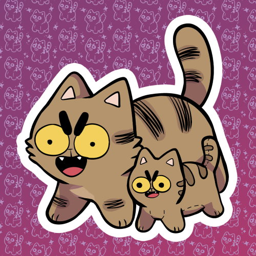 ✨Cat stickers!✨Everyone who backs our plush cat Kickstarter project gets a sticker sheet featuring t