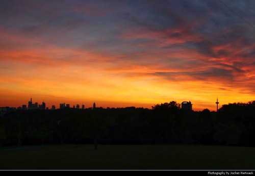 Sunset Seen From Lohrberg, Frankfurt, GermanyPhoto by Jochen Hertweck.This picture was taken in Seck