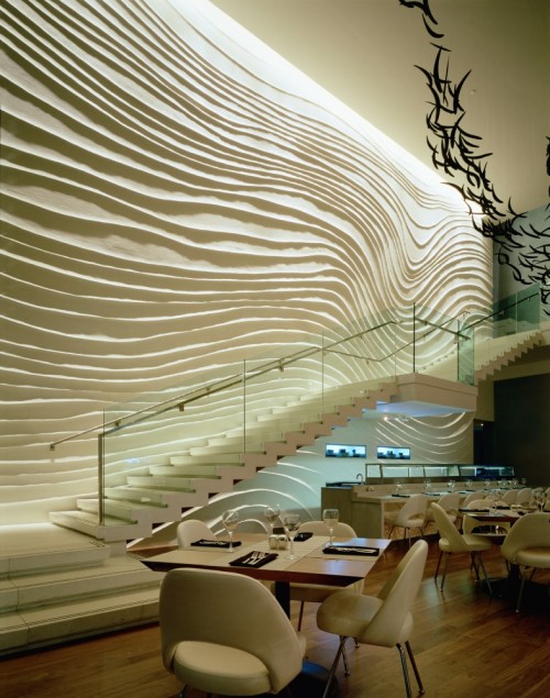 {Loved this article about lighting from ArchDaily.} 1. Grazing light at Blue Fin restaurant, New Yor