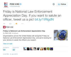 hersheywrites:  justice4mikebrown:January 8Twitter responds to National Law Enforcement Appreciation DaySometimes I love Twitter. 