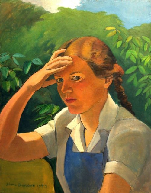 shapelywomen:Self-Portrait (1943), by Canadian painter Alma Duncan. Via figuration feminine. 