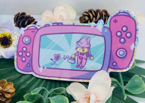 Pink Nintendo Console Stickers made by spaxmoids 