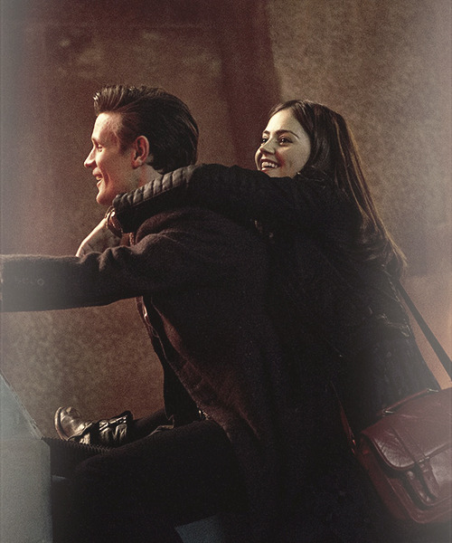 doctorwho:  Matt and Jenna from the set of The Rings of Akhaten