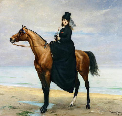 Equestrian Portrait of Mademoiselle Croizette by Carolus-Duran, 1873