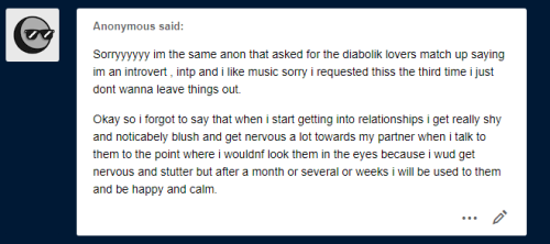 I Heard You Did Match Upsss Sooo Can I Have A Diabolik Lovers Match Up?