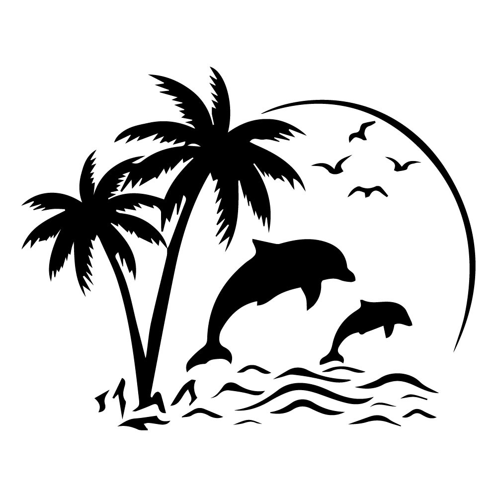 tropical summer beach tree in vector art