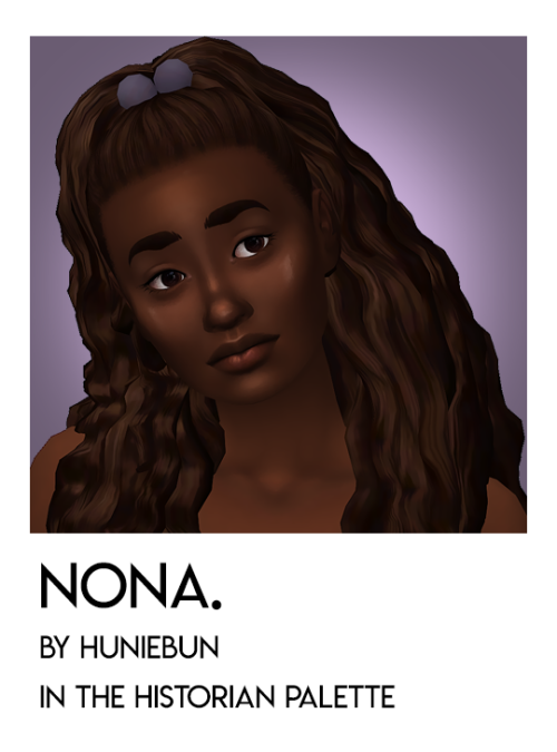 nona by @syruupsinfo:28 add-on swatches in serindipitysims’ historian palettemeshes includeddi