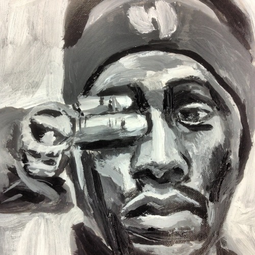 crills:  RZA Paint on paper.