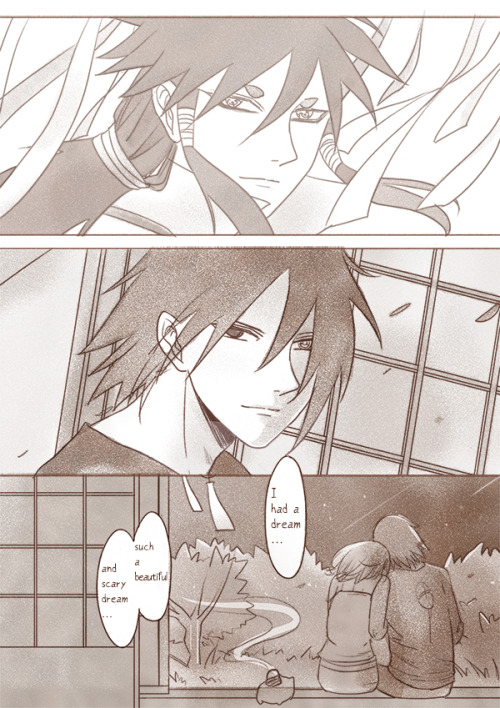 bebebebeth:  This story is talked about if Indra is the last life of Sasuke. In the last life, Indra is Sakura’s brother. He loved her and wanted her to belong with him.This story may has some sort of sadness…well forunately, it is a happy ending