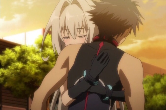 Love is Real — Emilia and Hayato embrace.