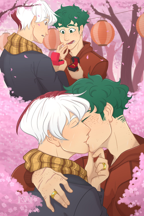 Happy TodoDeku Day everyone! <3 Have a double proposal!!I’m here to share with you all my piece f